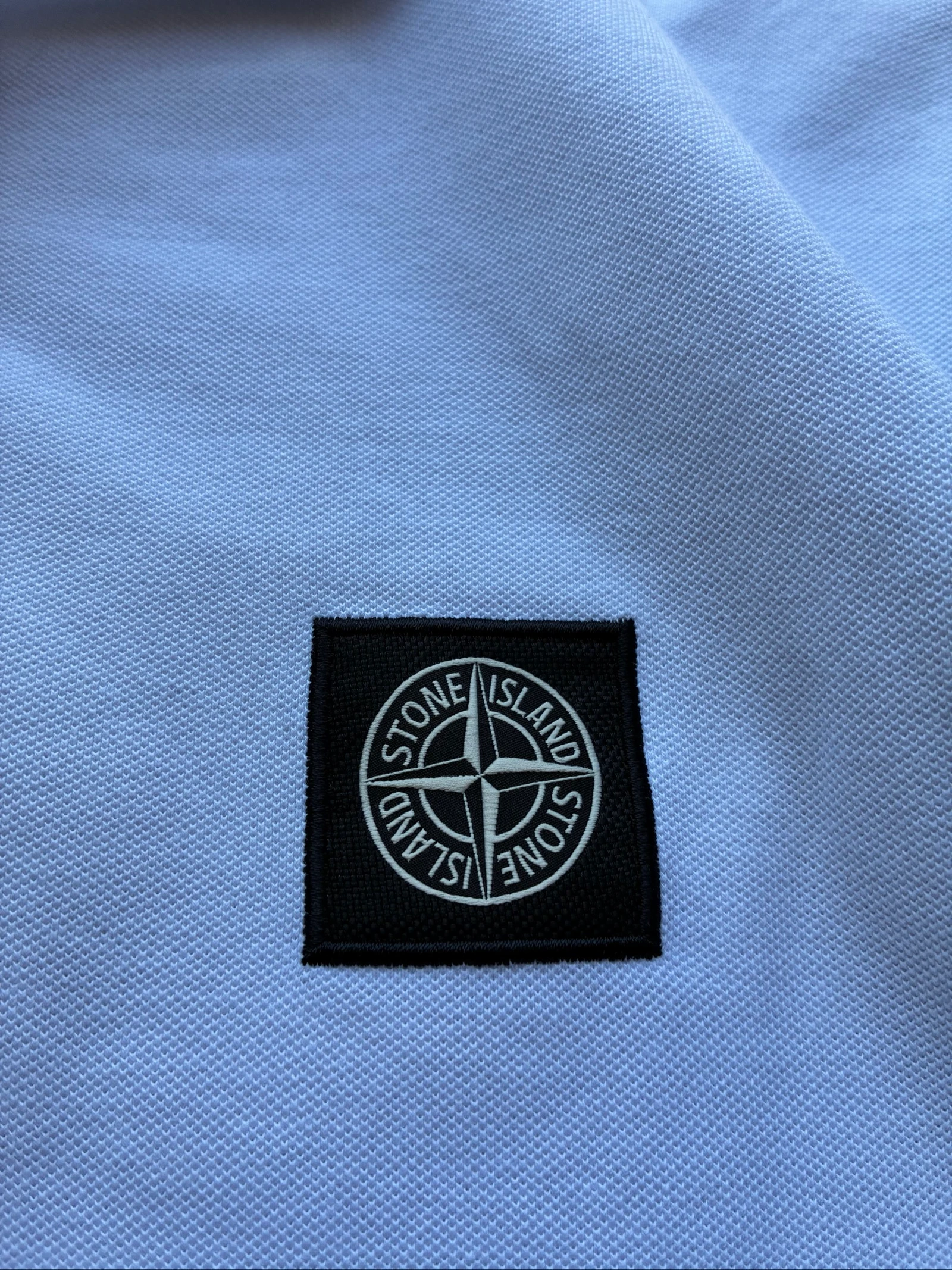 Polo Stone Island Branco Autêntico com Logo Bordado Y2K Slim Fit Tamanho GG – Ótimo Estado – photo 2